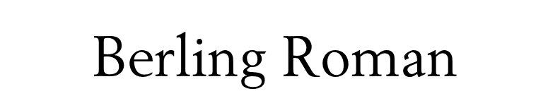 Berling Roman font preview