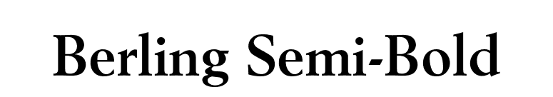 Berling Semi-Bold font preview