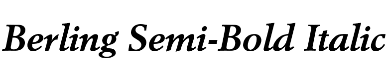 Berling Semi-Bold Italic font preview