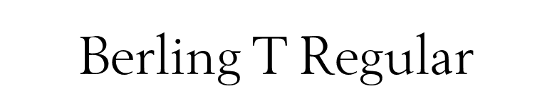 Berling T Regular font preview