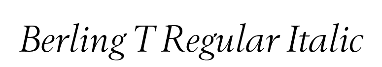 Berling T Regular Italic font preview