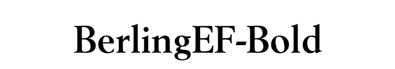 BerlingEF-Bold font preview