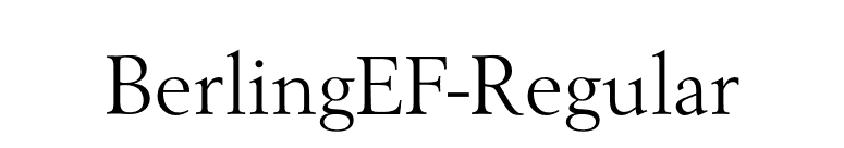 BerlingEF-Regular font preview