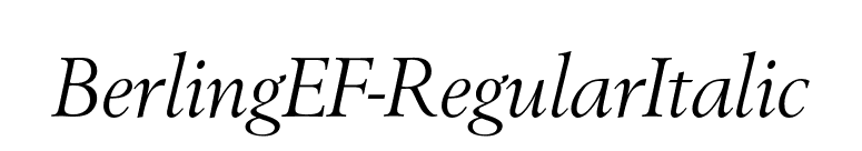 BerlingEF-RegularItalic font preview