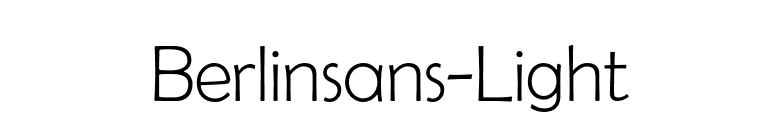 Berlinsans-Light font preview
