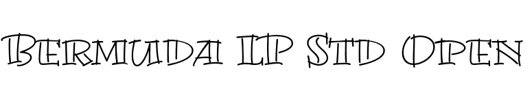 Bermuda LP Std Open font preview