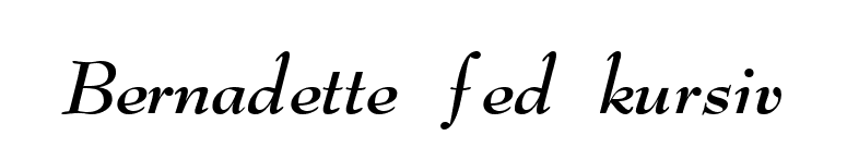 Bernadette fed kursiv font preview