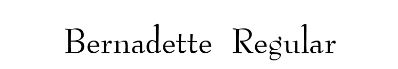 Bernadette Regular font preview