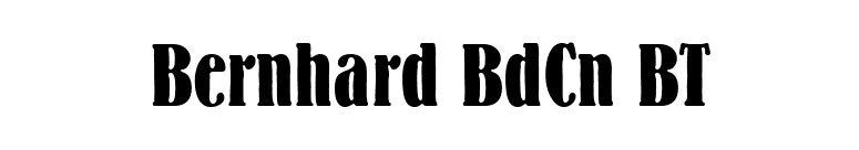 Bernhard BdCn BT font preview