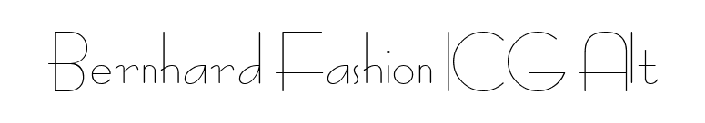 Bernhard Fashion ICG Alt font preview