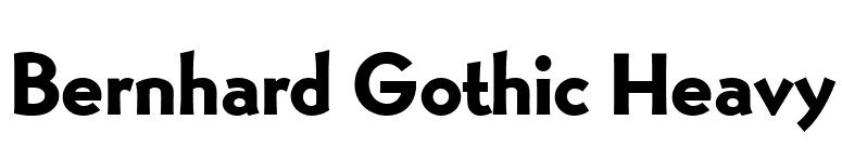 Bernhard Gothic Heavy font preview