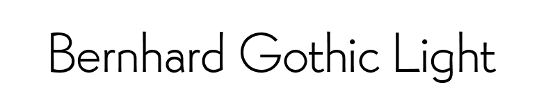 Bernhard Gothic Light font preview