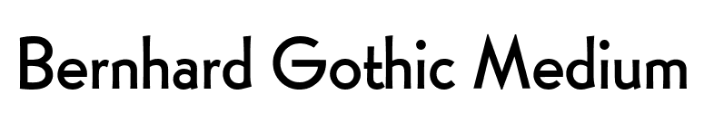 Bernhard Gothic Medium font preview