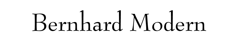 Bernhard Modern font preview