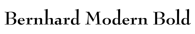 Bernhard Modern Bold font preview