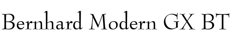 Bernhard Modern GX BT font preview