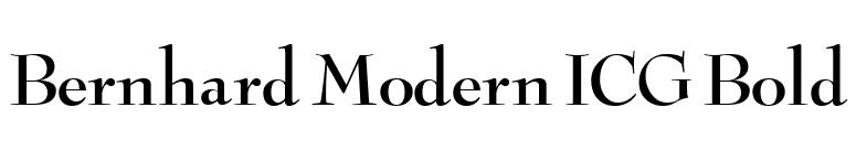 Bernhard Modern ICG Bold font preview