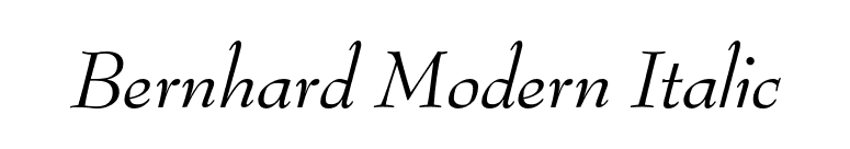 Bernhard Modern Italic font preview