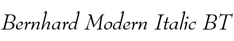 Bernhard Modern Italic BT font preview