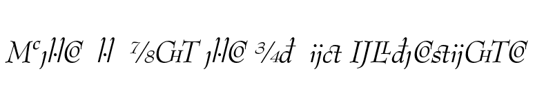 Bernhard Modern Italic Extension font preview