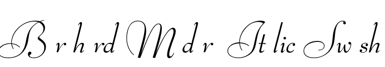 Bernhard Modern Italic Swash font preview