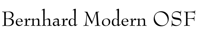 Bernhard Modern OSF font preview