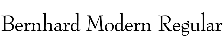 Bernhard Modern Regular font preview