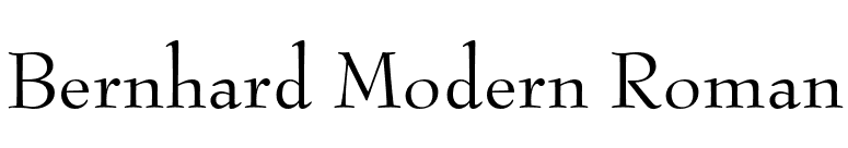 Bernhard Modern Roman font preview