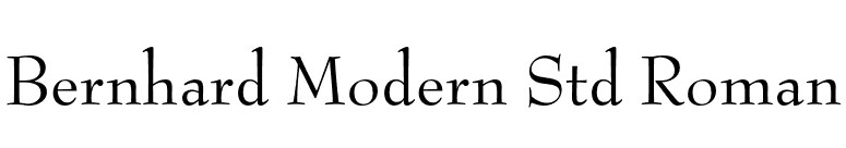 Bernhard Modern Std Roman font preview