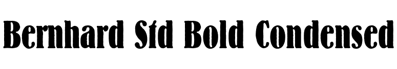 Bernhard Std Bold Condensed font preview