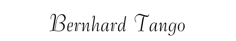 Bernhard Tango font preview