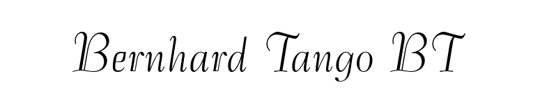 Bernhard Tango BT font preview
