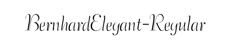 BernhardElegant-Regular font preview