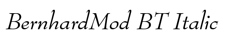 BernhardMod BT Italic font preview