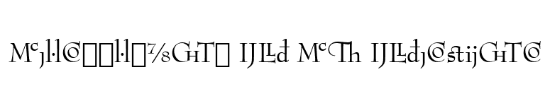 BernhardMod Ext BT Extension font preview