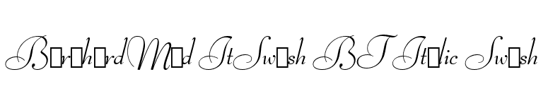 BernhardMod ItSwash BT Italic Swash font preview
