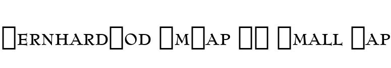 BernhardMod SmCap BT Small Cap font preview