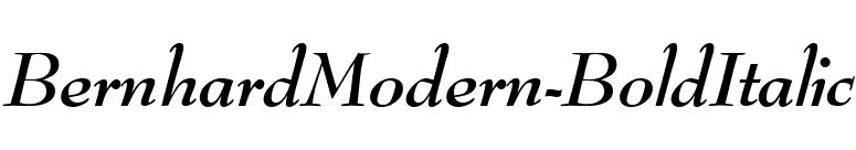 BernhardModern-BoldItalic font preview