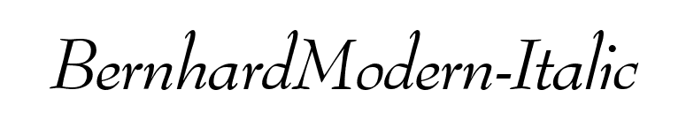 BernhardModern-Italic font preview