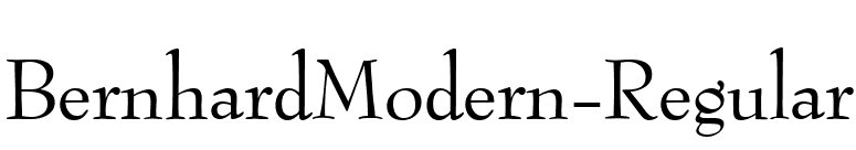 BernhardModern-Regular font preview