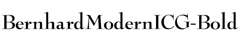 BernhardModernICG-Bold font preview