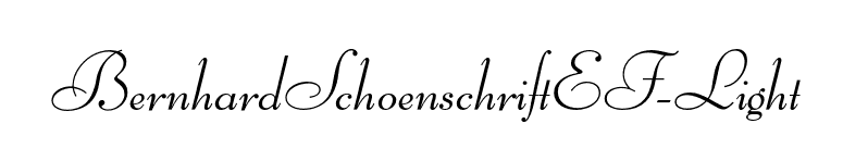 BernhardSchoenschriftEF-Light font preview