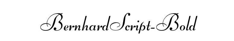 BernhardScript-Bold font preview