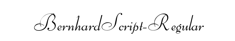 BernhardScript-Regular font preview