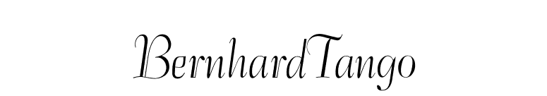 BernhardTango font preview