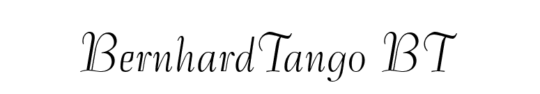 BernhardTango BT font preview