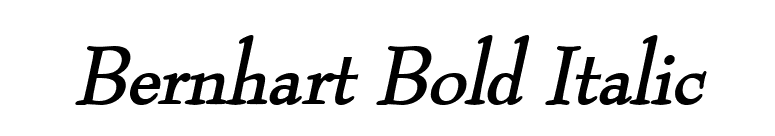 Bernhart Bold Italic font preview