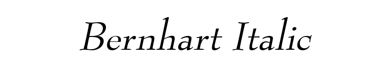 Bernhart Italic font preview