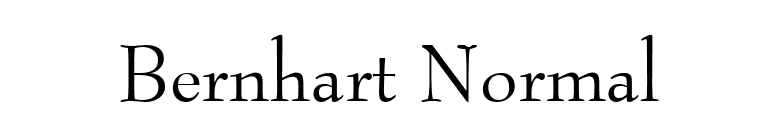 Bernhart Normal font preview
