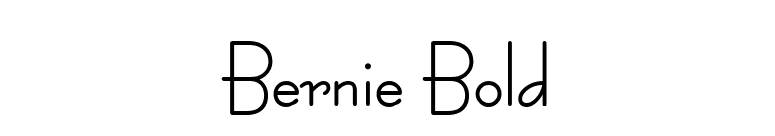 Bernie Bold font preview